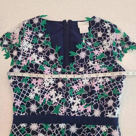 Foxiedox Anthropologie Lace Floral Dress Maryem Midi Small - Picture 12 of 15